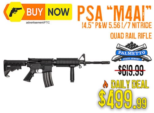 PSA “M4A1″ 14.5” P&W 5.56 Quad Rail Rifle – $499.99