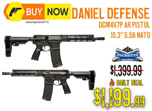 Daniel Defense DDM4V7P 10.3” AR Pistol – $1,199.99, Save $200