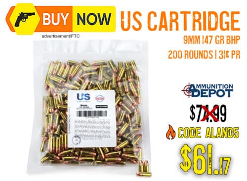 Ammo Deal: US Cartridge 9mm 147-Grain BHP Drops to $61.17 With Code